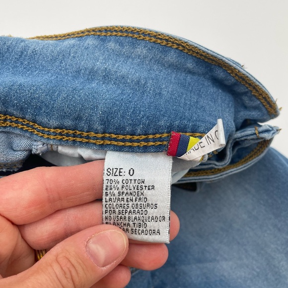 Bamboo Women Blue Jeans Size 0 Stretch Soft Jeggins GUC Light Wash Juniors - Picture 9 of 9